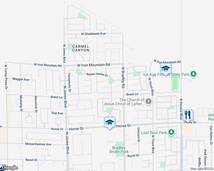 map of restaurants, bars, coffee shops, grocery stores, and more near 5544 Old Stable Avenue in Las Vegas