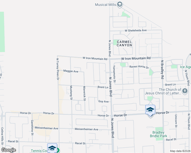 map of restaurants, bars, coffee shops, grocery stores, and more near 8618 Amber Autumn Street in Las Vegas
