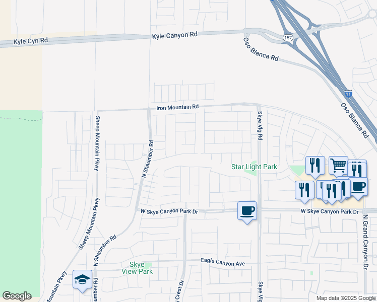 map of restaurants, bars, coffee shops, grocery stores, and more near 10332 Terra Landings Avenue in Las Vegas