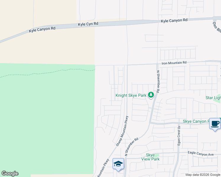 map of restaurants, bars, coffee shops, grocery stores, and more near 8925 Grabill Spruce Street in Las Vegas