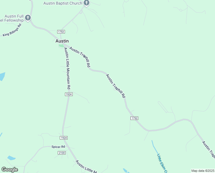 map of restaurants, bars, coffee shops, grocery stores, and more near 7881 Austin Traphill Road in Elkin