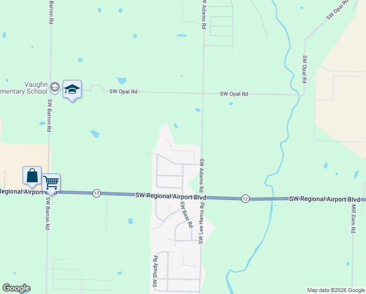 map of restaurants, bars, coffee shops, grocery stores, and more near 5607 Southwest Gunstock Road in Bentonville