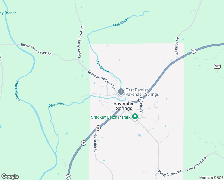 map of restaurants, bars, coffee shops, grocery stores, and more near 142 Upper Janes Creek Road in Ravenden Springs