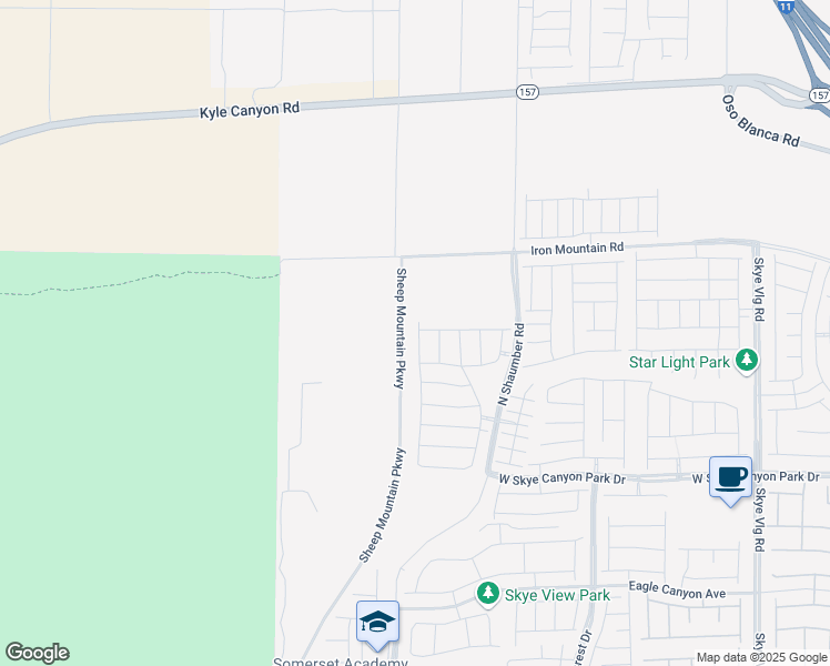 map of restaurants, bars, coffee shops, grocery stores, and more near 8969 Faxom Street in Las Vegas