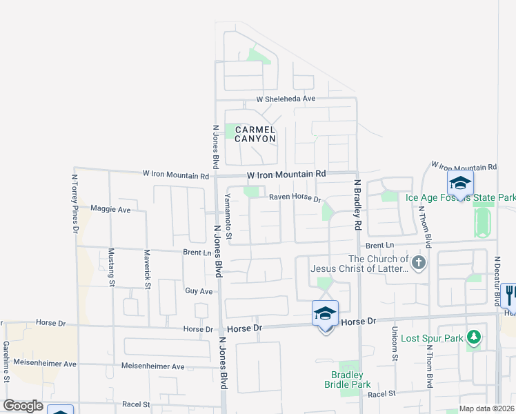 map of restaurants, bars, coffee shops, grocery stores, and more near 5834 Toofer Winds Court in Las Vegas