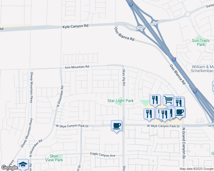 map of restaurants, bars, coffee shops, grocery stores, and more near 8995 Powell Springs Street in Las Vegas