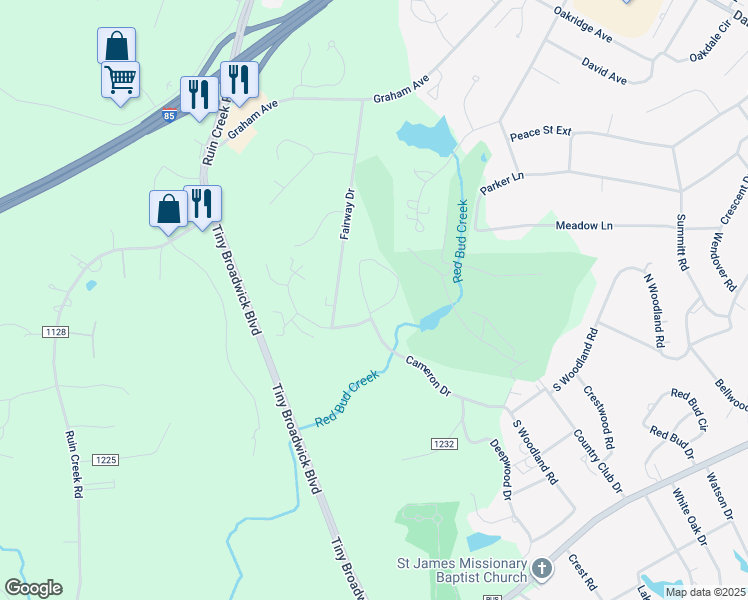 map of restaurants, bars, coffee shops, grocery stores, and more near 3407 Cameron Drive in Henderson