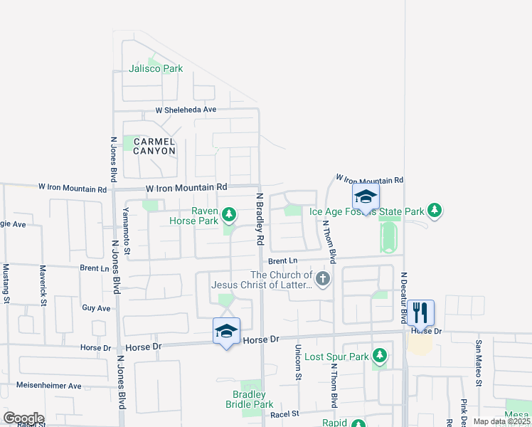 map of restaurants, bars, coffee shops, grocery stores, and more near 8717 Dodds Canyon Street in Las Vegas