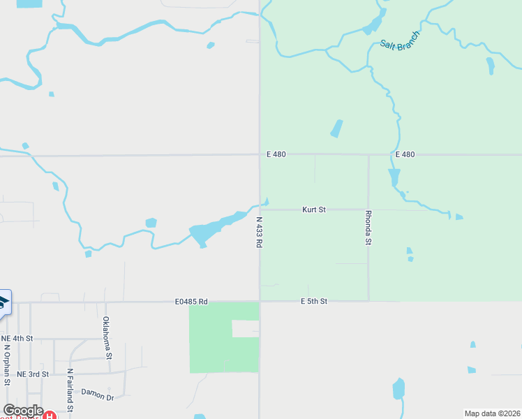 map of restaurants, bars, coffee shops, grocery stores, and more near 2209 Kurt Street in Pryor