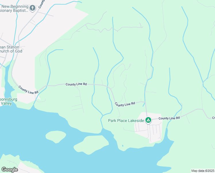 map of restaurants, bars, coffee shops, grocery stores, and more near County Line Road in Mooresburg