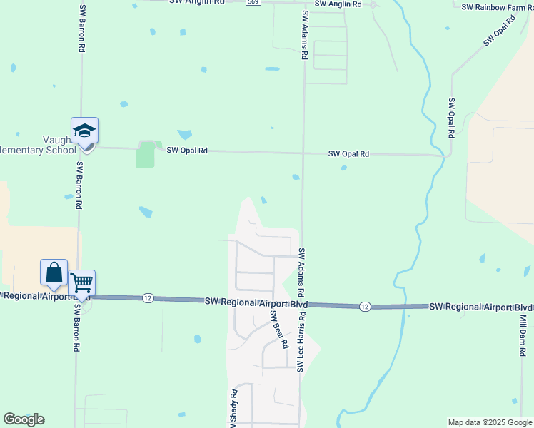map of restaurants, bars, coffee shops, grocery stores, and more near 5578 Southwest Adams Road in Bentonville