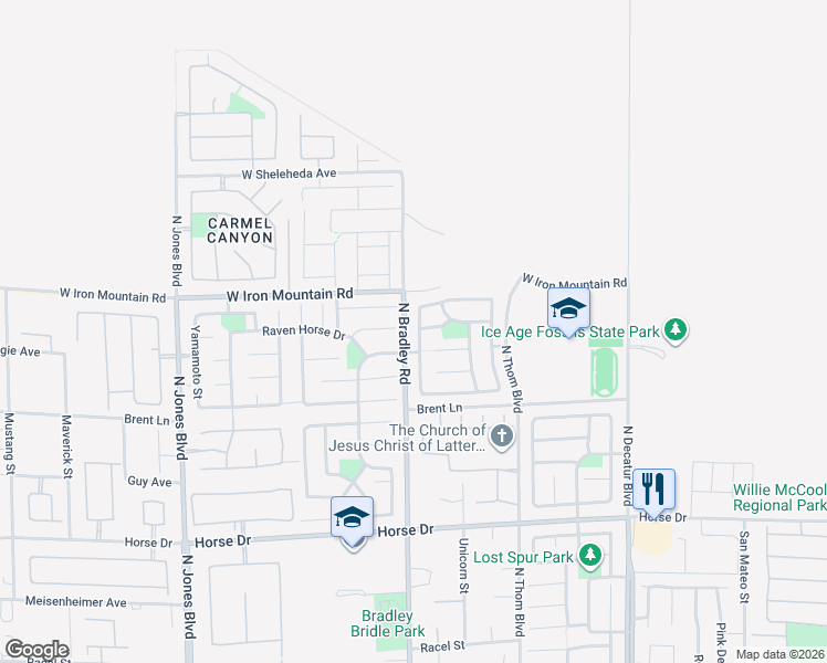 map of restaurants, bars, coffee shops, grocery stores, and more near 8721 Dodds Canyon Street in Las Vegas