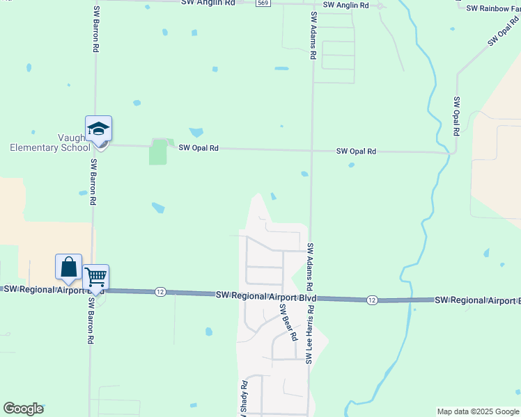 map of restaurants, bars, coffee shops, grocery stores, and more near 5500 Southwest Gunstock Road in Bentonville