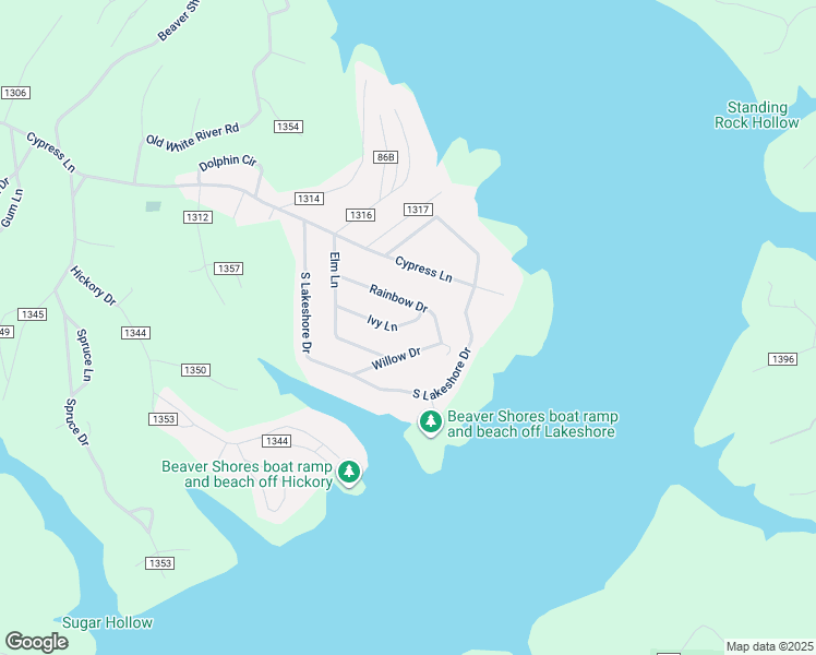 map of restaurants, bars, coffee shops, grocery stores, and more near 16537 Ivy Lane in Rogers