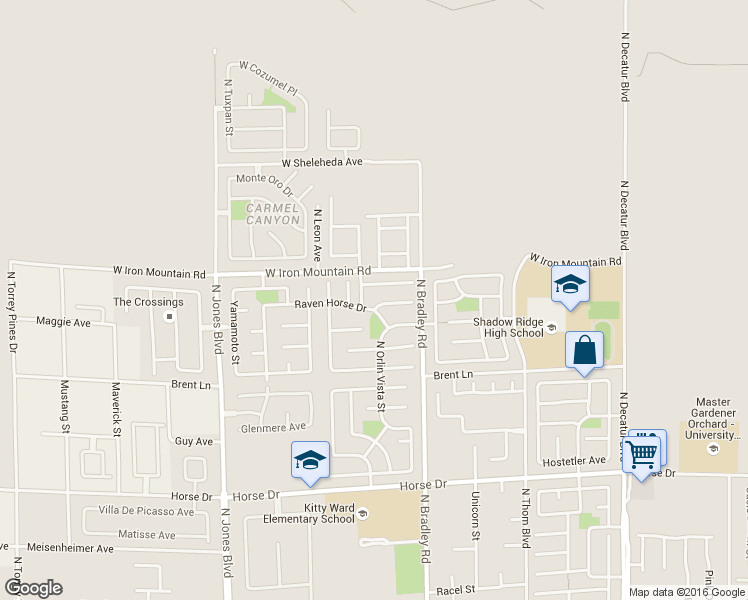 map of restaurants, bars, coffee shops, grocery stores, and more near 5536 Ghost Rider Court in Las Vegas