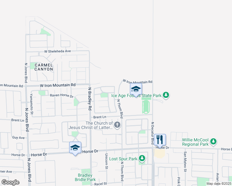 map of restaurants, bars, coffee shops, grocery stores, and more near 8724 Palomino Ranch Street in Las Vegas