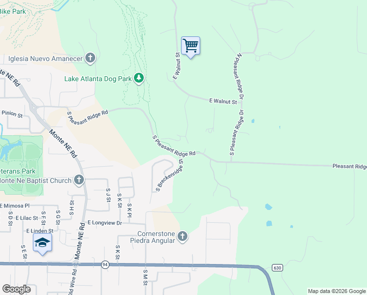 map of restaurants, bars, coffee shops, grocery stores, and more near 109 Ruth Lane in Rogers
