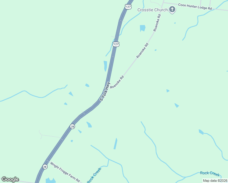 map of restaurants, bars, coffee shops, grocery stores, and more near 1261 Roanoke Road in Jamestown