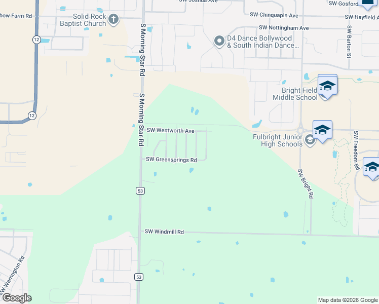 map of restaurants, bars, coffee shops, grocery stores, and more near 5411 Southwest Sahara Street in Bentonville
