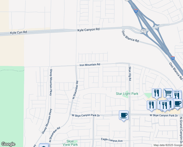 map of restaurants, bars, coffee shops, grocery stores, and more near 10357 Scalata Avenue in Las Vegas