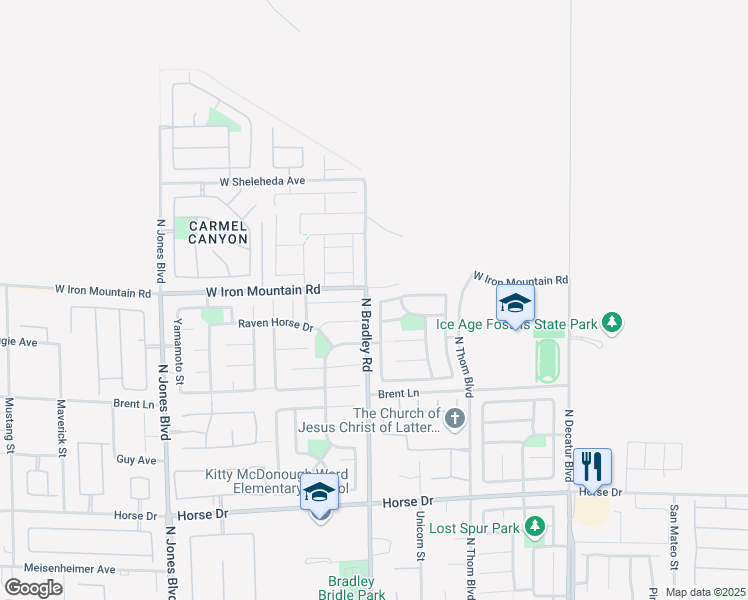 map of restaurants, bars, coffee shops, grocery stores, and more near 8753 Dodds Canyon Street in Las Vegas