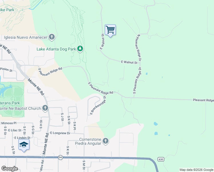 map of restaurants, bars, coffee shops, grocery stores, and more near 109 Ruth Lane in Rogers