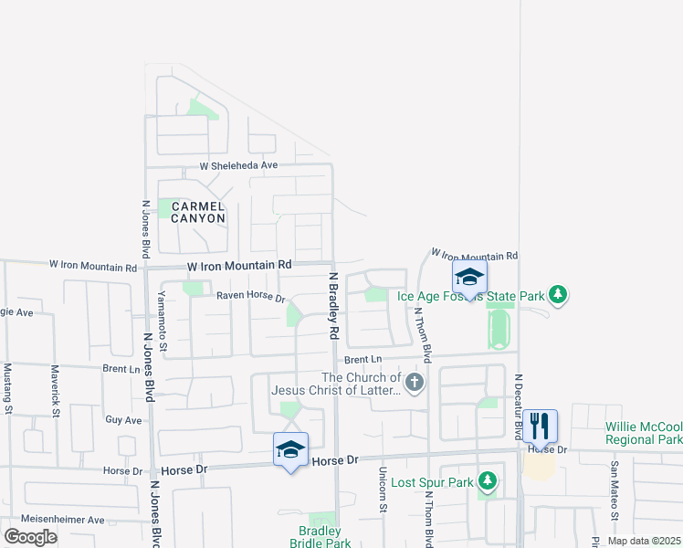 map of restaurants, bars, coffee shops, grocery stores, and more near 8753 Dodds Canyon Street in Las Vegas