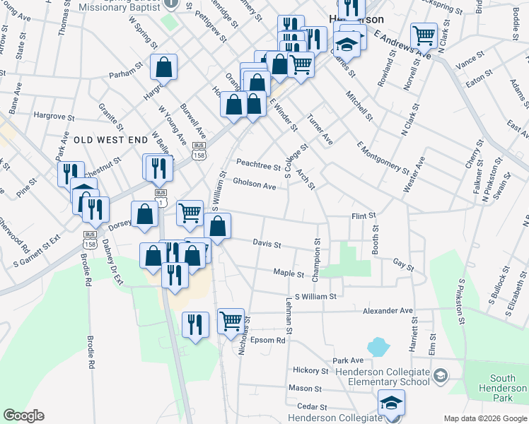 map of restaurants, bars, coffee shops, grocery stores, and more near 287 Chavasse Avenue in Henderson