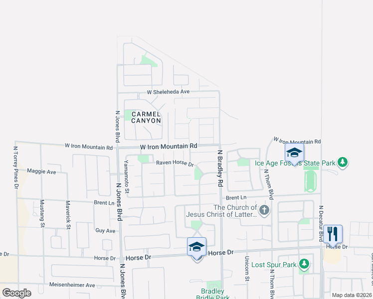 map of restaurants, bars, coffee shops, grocery stores, and more near 8740 Cave Junction Court in Las Vegas