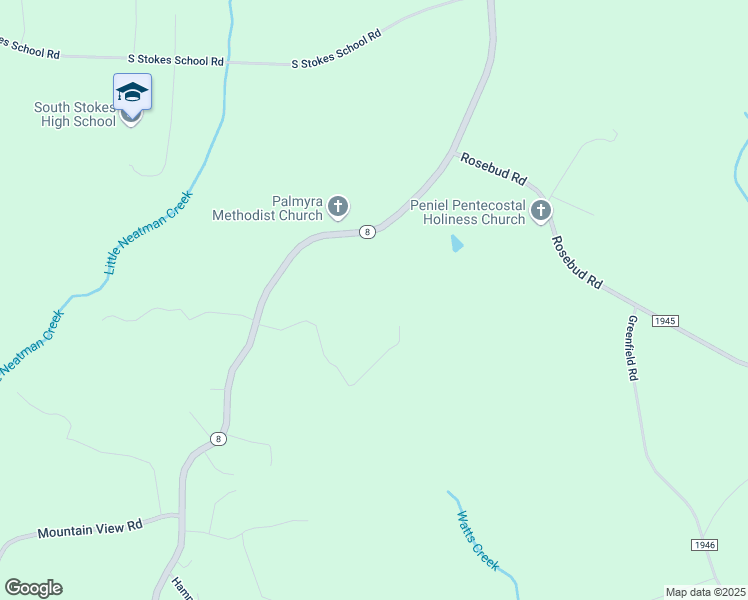map of restaurants, bars, coffee shops, grocery stores, and more near 1259 Germanton Acres Drive in Germanton