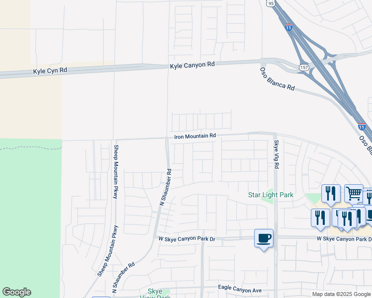 map of restaurants, bars, coffee shops, grocery stores, and more near 9068 Cielo Canyon Street in Las Vegas