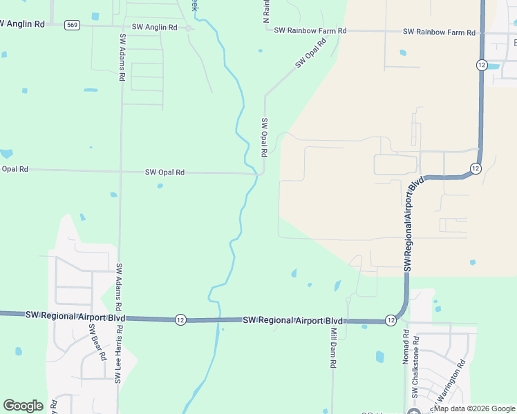 map of restaurants, bars, coffee shops, grocery stores, and more near 5301 Southwest Opal Road in Bentonville