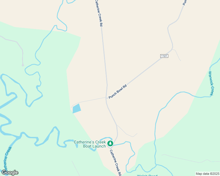 map of restaurants, bars, coffee shops, grocery stores, and more near 355 Punch Bowl Road in Hobbsville
