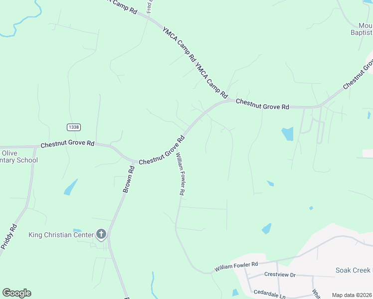 map of restaurants, bars, coffee shops, grocery stores, and more near 1633 Chestnut Grove Road in King