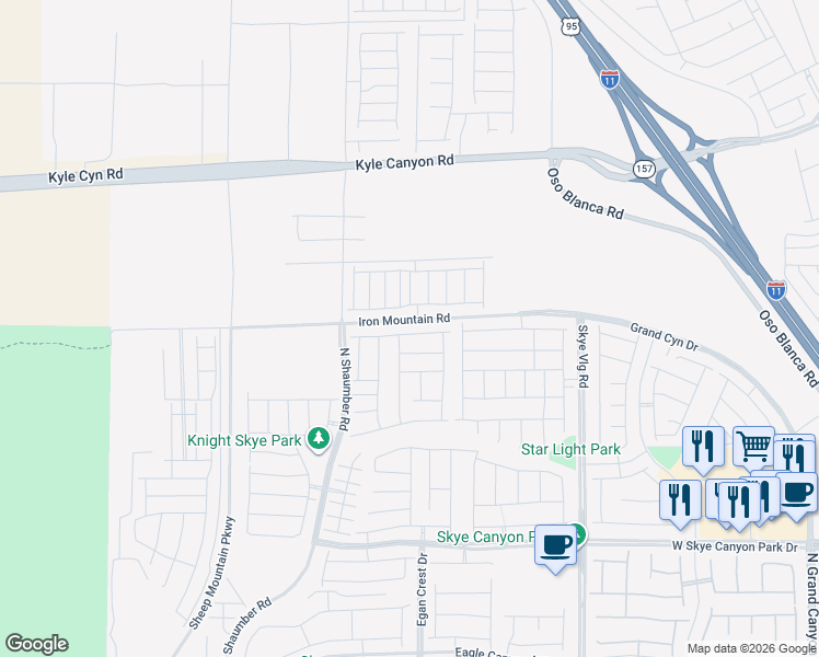 map of restaurants, bars, coffee shops, grocery stores, and more near 10362 Vista Argento Avenue in Las Vegas