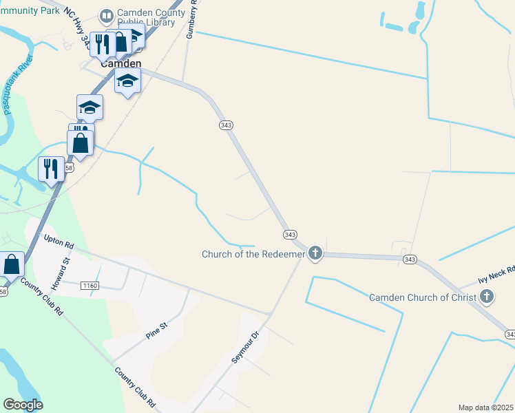 map of restaurants, bars, coffee shops, grocery stores, and more near 102 Isaac Court in Camden