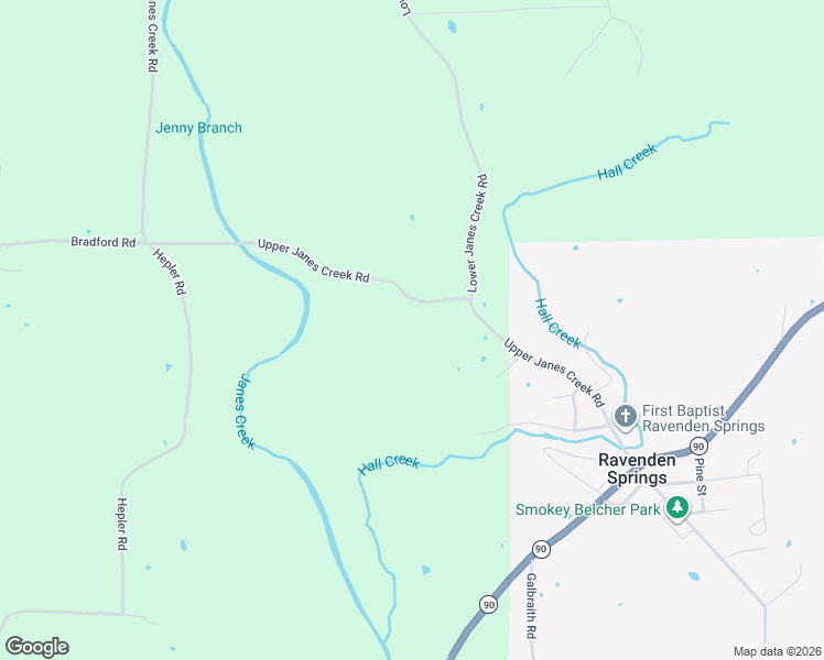 map of restaurants, bars, coffee shops, grocery stores, and more near 610 Upper Janes Creek Road in Ravenden Springs