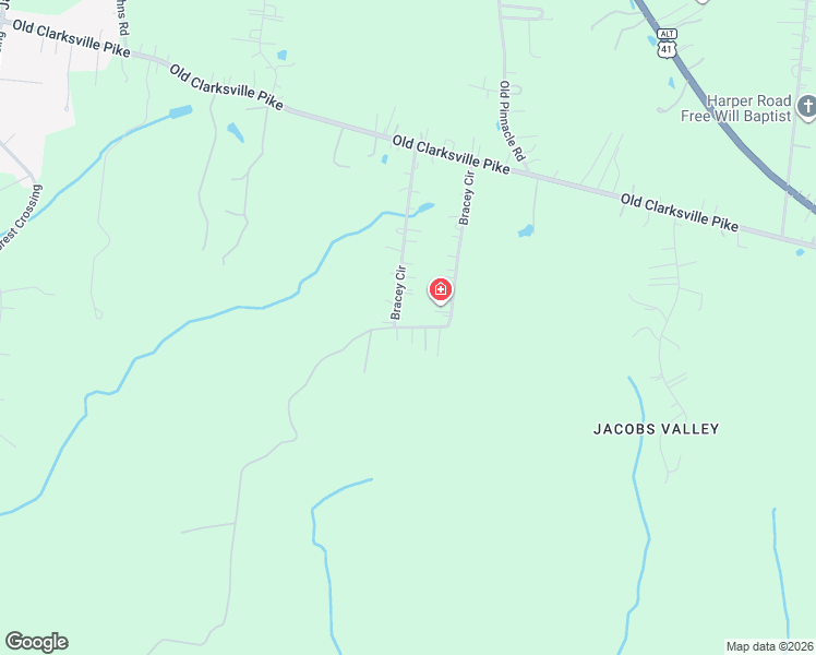 map of restaurants, bars, coffee shops, grocery stores, and more near 2123 Bracey Circle in Cheatham County