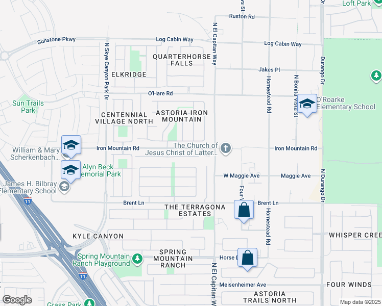 map of restaurants, bars, coffee shops, grocery stores, and more near 8908 Sheep Ranch Court in Las Vegas