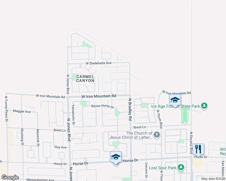 map of restaurants, bars, coffee shops, grocery stores, and more near 8828 Nolene Stream Street in Las Vegas