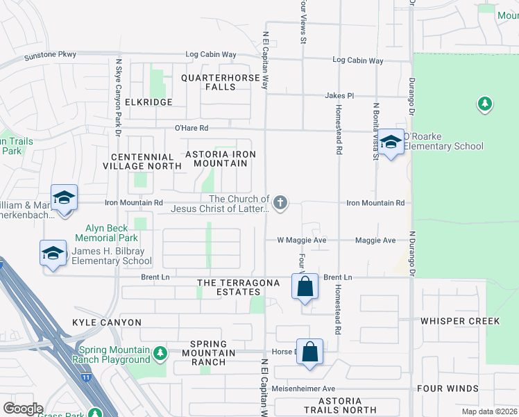 map of restaurants, bars, coffee shops, grocery stores, and more near 8816 Tierra Hope Court in Las Vegas