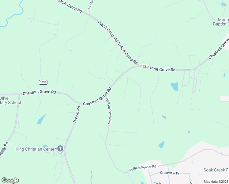 map of restaurants, bars, coffee shops, grocery stores, and more near 1633 Chestnut Grove Road in King