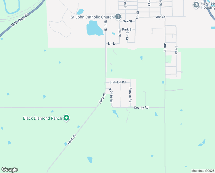 map of restaurants, bars, coffee shops, grocery stores, and more near 2012 Ridge Road in Pawnee