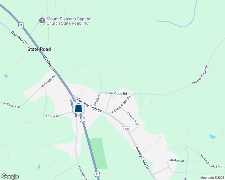 map of restaurants, bars, coffee shops, grocery stores, and more near 115 Calloway Lane in State Road