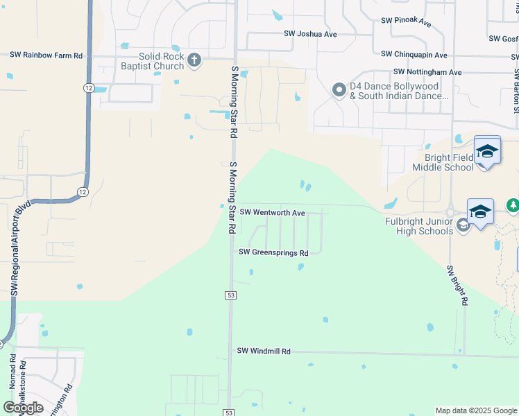 map of restaurants, bars, coffee shops, grocery stores, and more near 3101 Southwest Wentworth Avenue in Bentonville