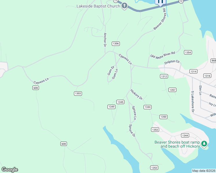 map of restaurants, bars, coffee shops, grocery stores, and more near 8196 Gum Drive in Rogers