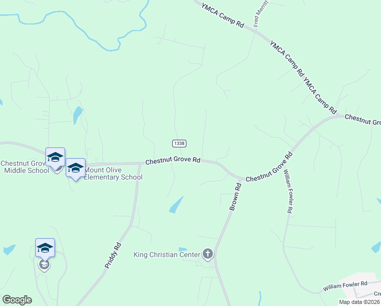 map of restaurants, bars, coffee shops, grocery stores, and more near 1879 Chestnut Grove Road in King