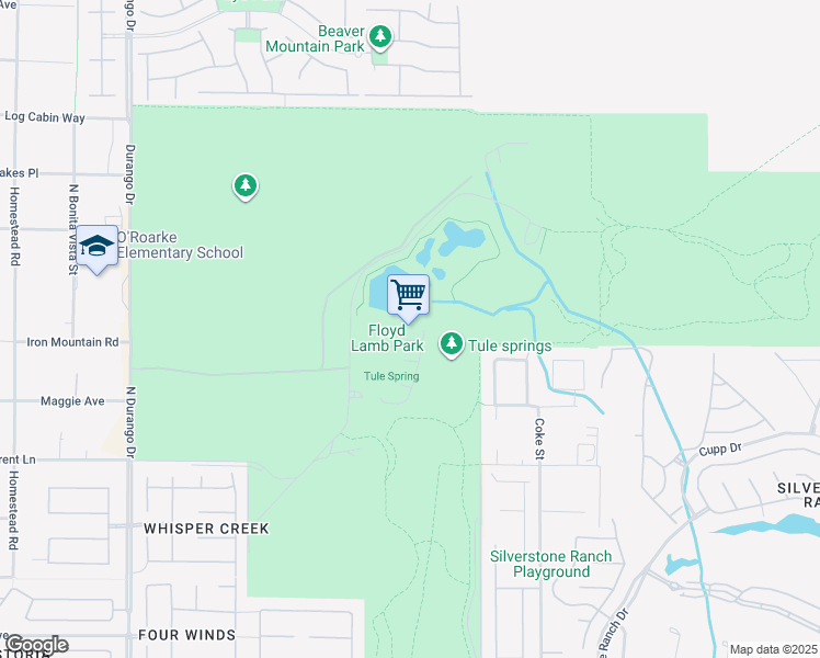 map of restaurants, bars, coffee shops, grocery stores, and more near 9200 Tule Springs Road in Las Vegas