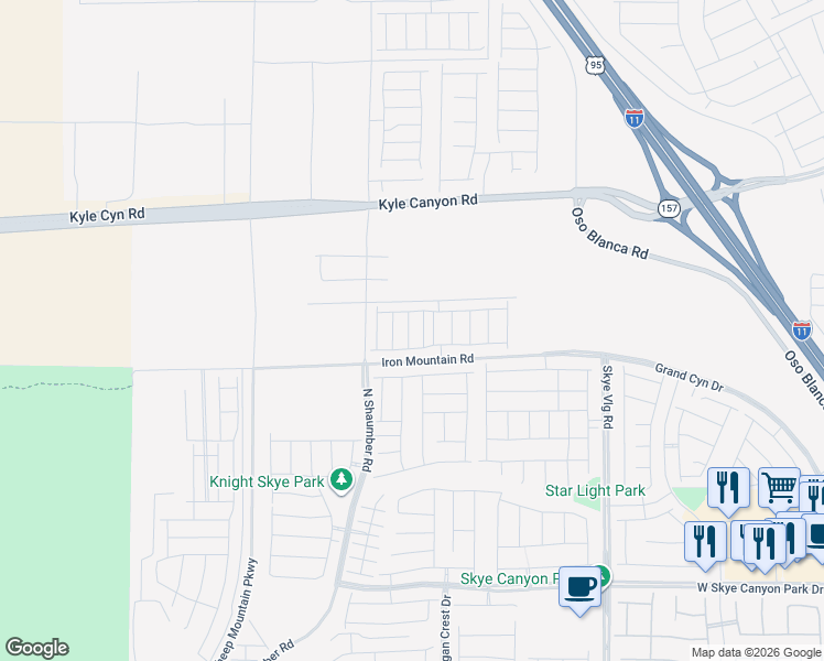 map of restaurants, bars, coffee shops, grocery stores, and more near 9245 Litvin Street in Las Vegas