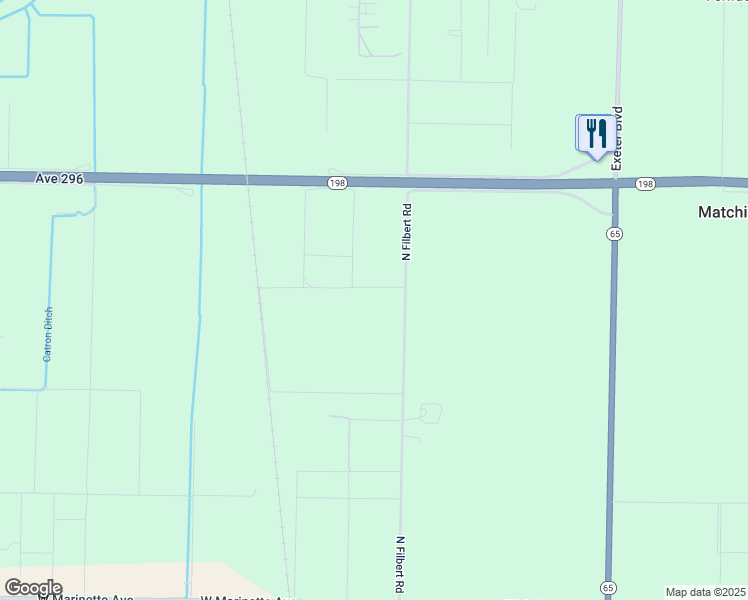 map of restaurants, bars, coffee shops, grocery stores, and more near 22399 Avenue 294 in Exeter